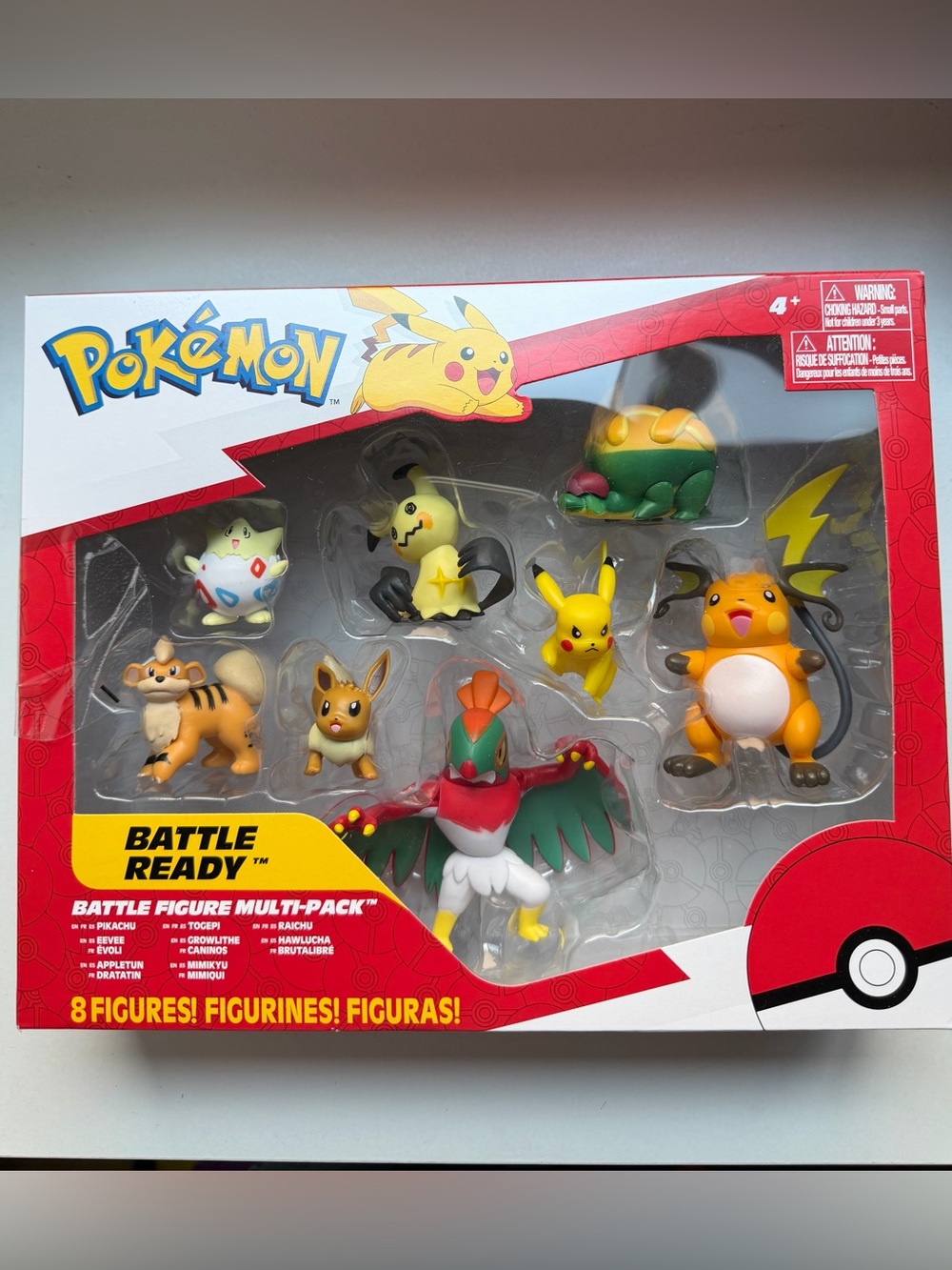 Pokémon Battle Ready Figure Multi-Pack — Pikachu, Hawlucha, Eevee, Mimikyu